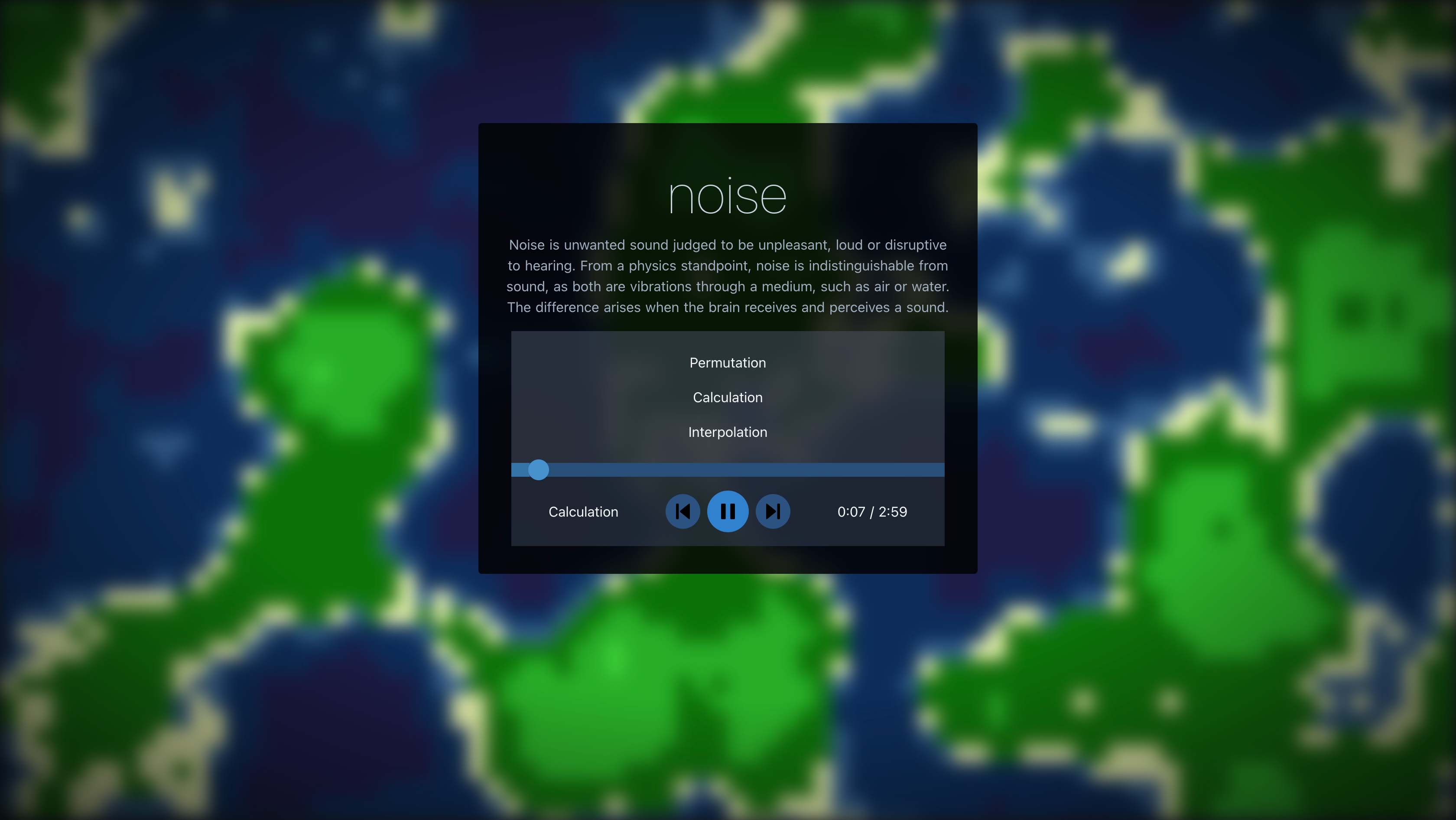 Screenshot of Noise